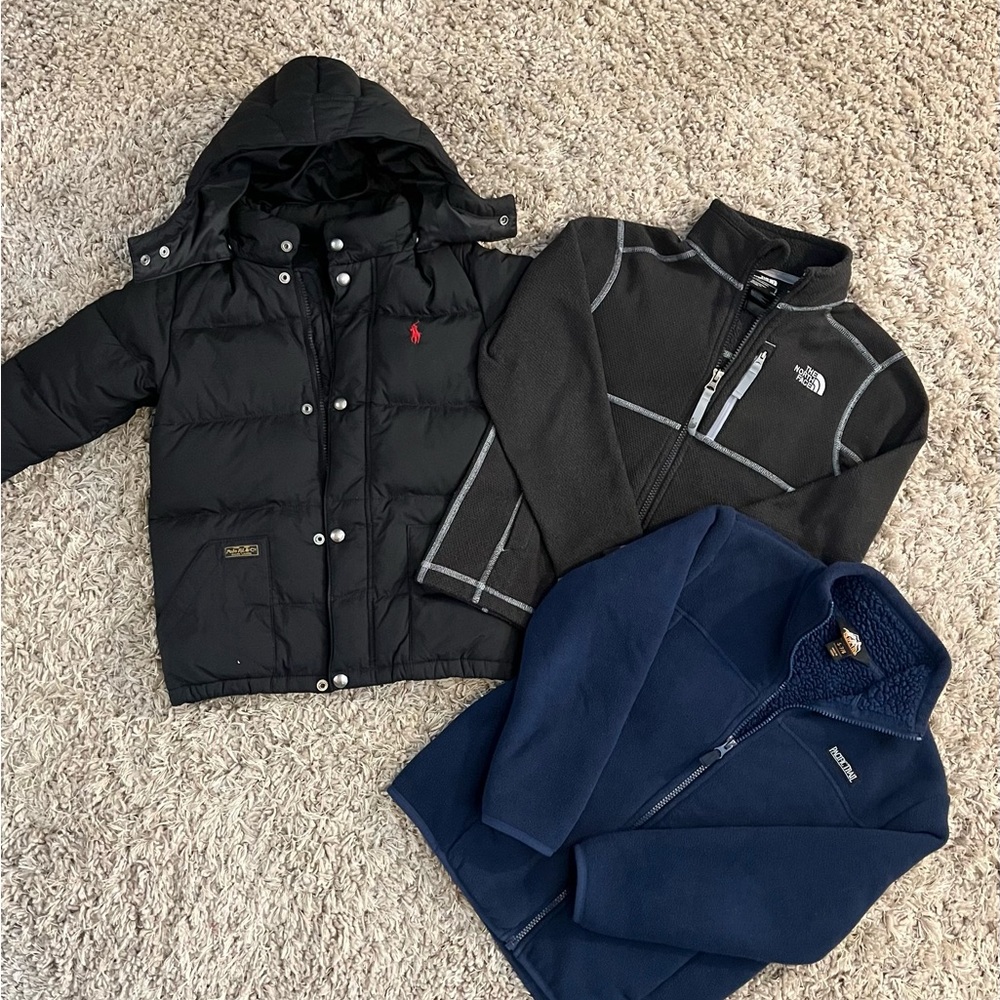 Bundle of boys size 7/8 Jacket & Fleece zip ups
